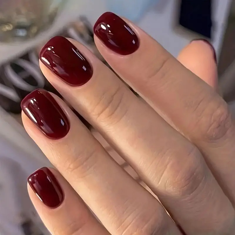 Nail Art Ombre Pink - 24Pcs Short Oval Press on Nails