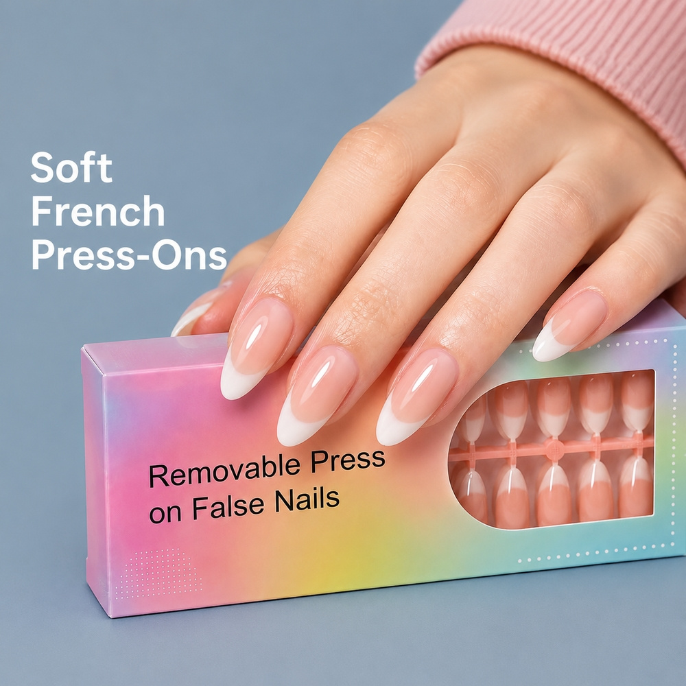 Nail Art Ombre Pink - 150Pcs Ins Trendy French Ombre Almond