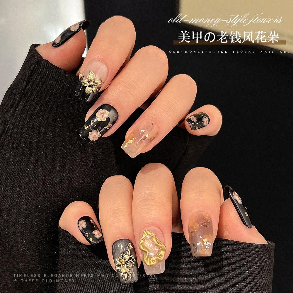 50pcs 3D Old Money Style Flowe - Nail Art Old Money 评论和价格