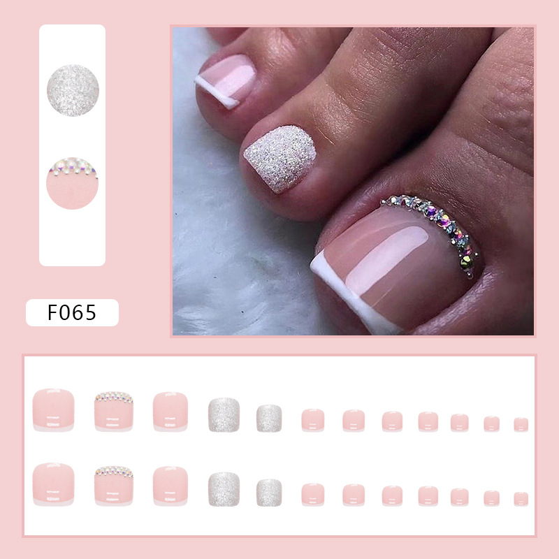 24 Pcs Toenails False Nails wi - Nail Art Gliter 评论和价格