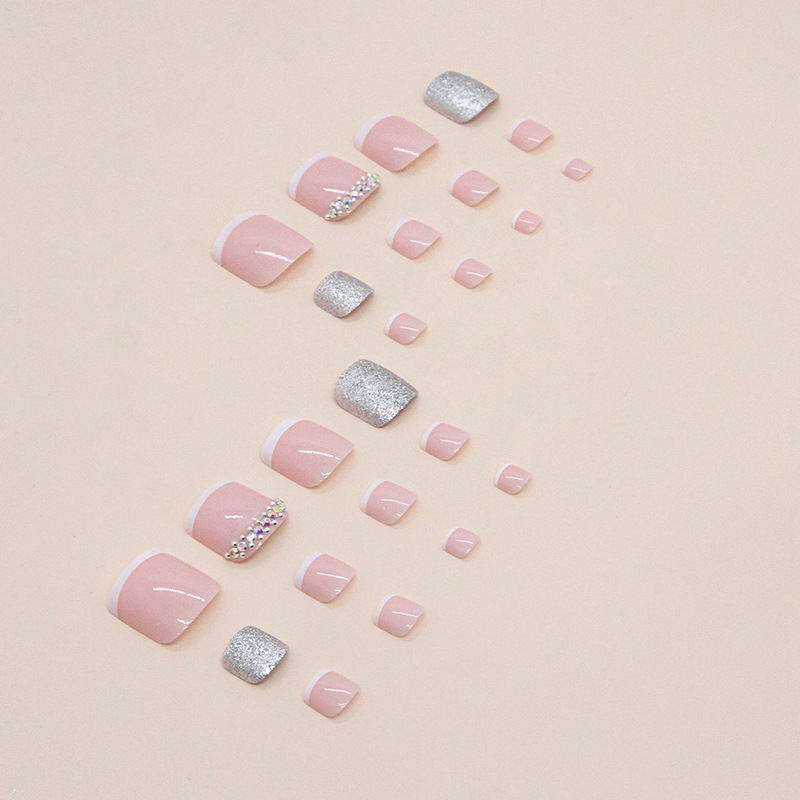 24 Pcs Toenails False Nails wi - Nail Art Gliter 评论和价格