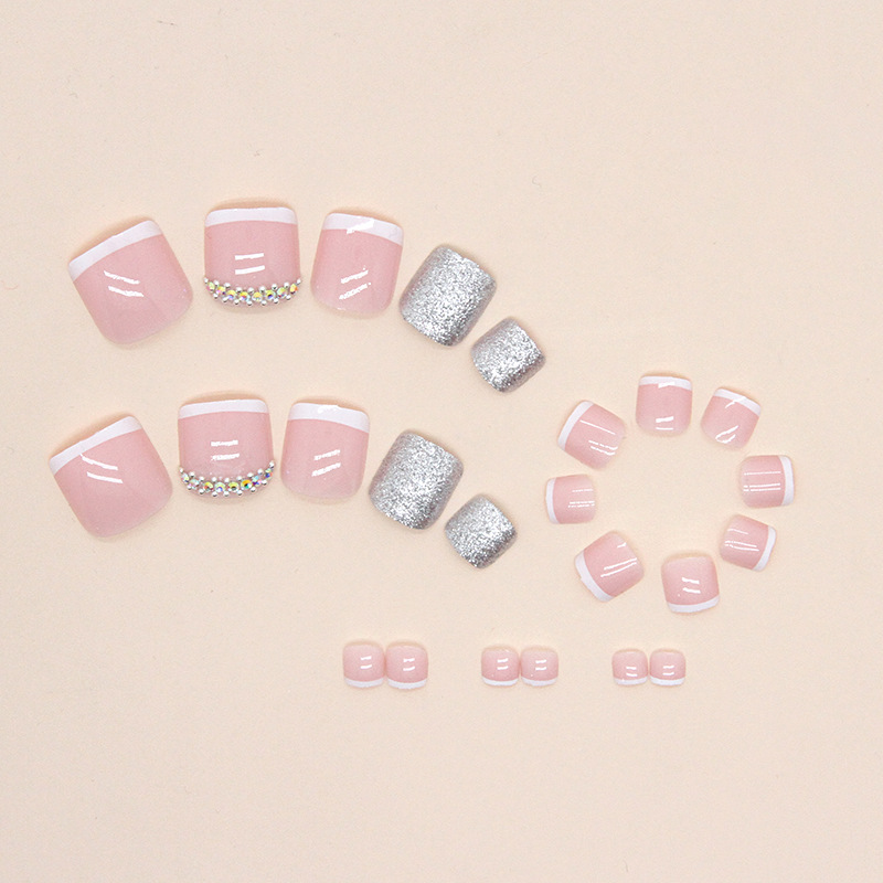 24 Pcs Toenails False Nails wi - Nail Art Gliter 评论和价格
