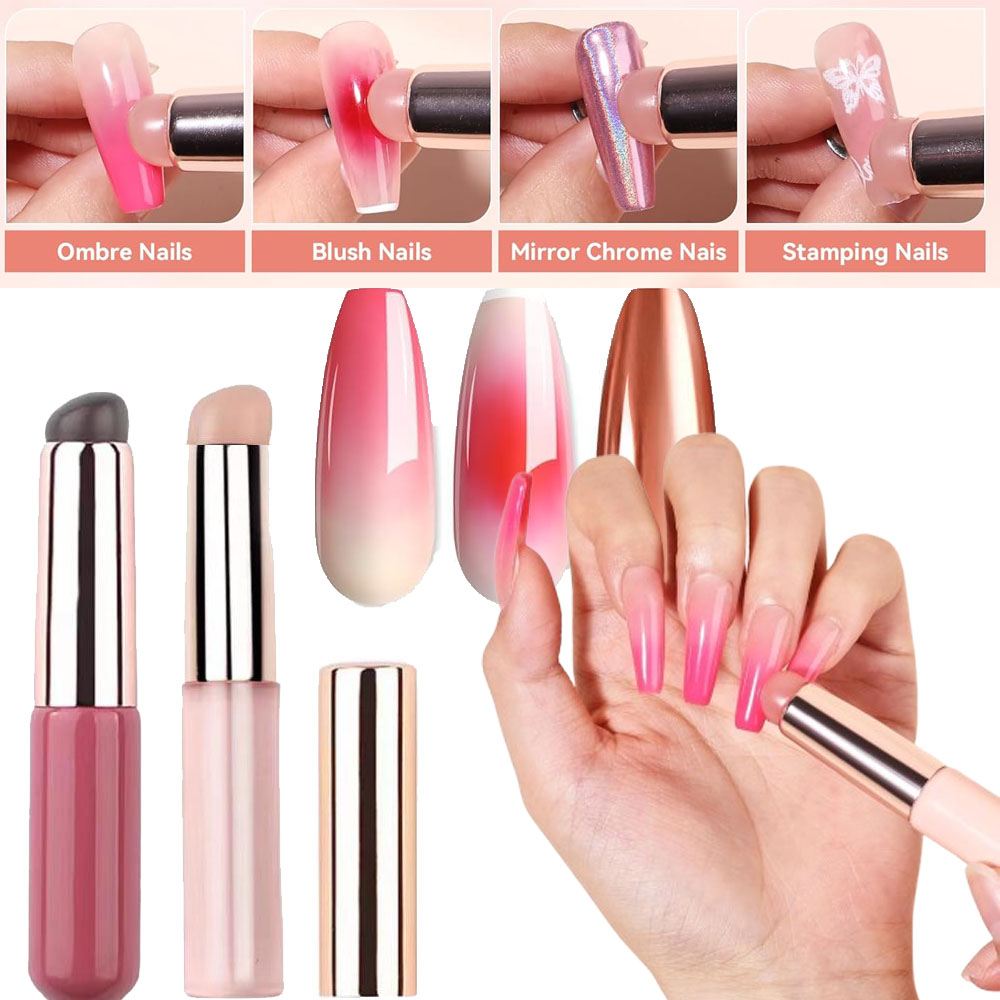 1pc Pink Silicone Nail Brush R - Nail Art Ombre Pink 评论和价格