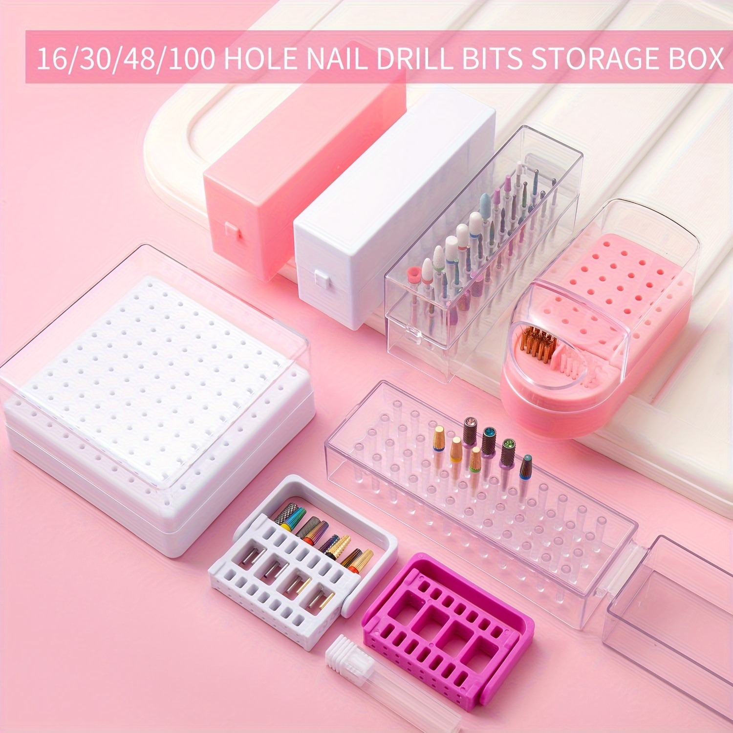 30/100 Hole 1PC of Various Sty - Nail Drill Machine 评论和价格