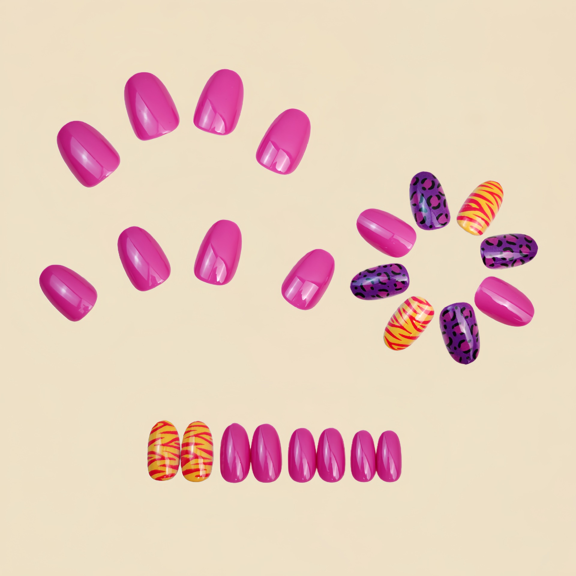 Short long fake nails for wome - Nail Art Gliter 评论和价格