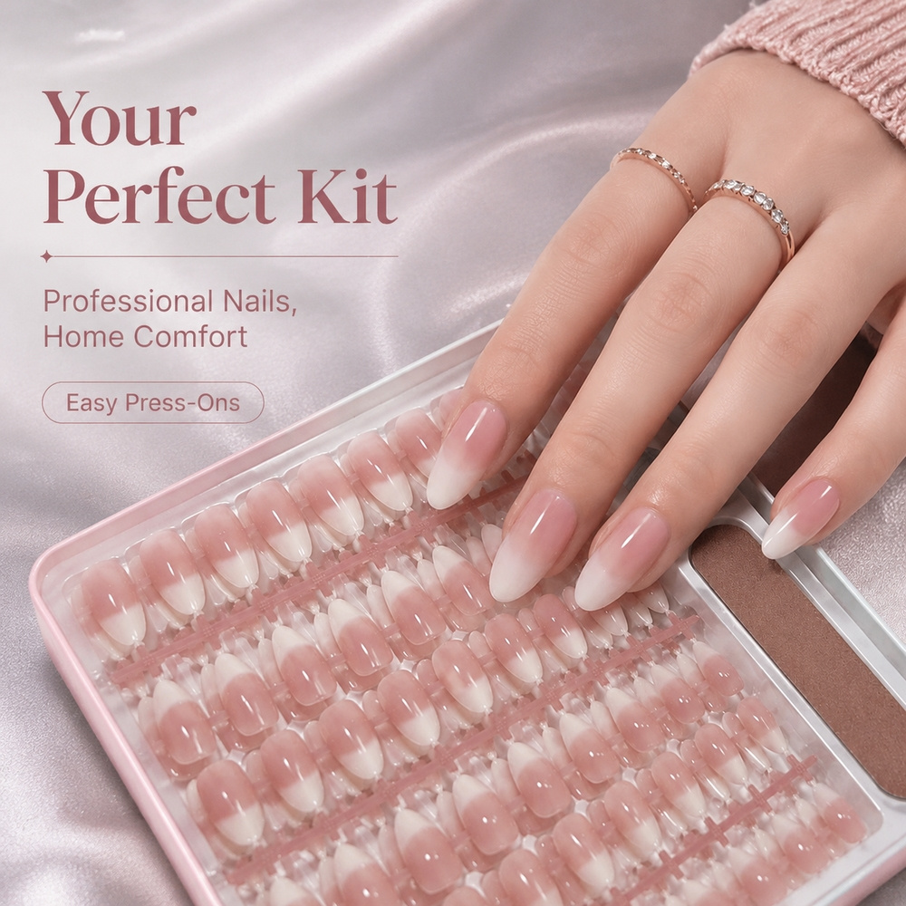 150Pcs Ins Style French Gradie - Nail Art Ombre Pink 评论和价格