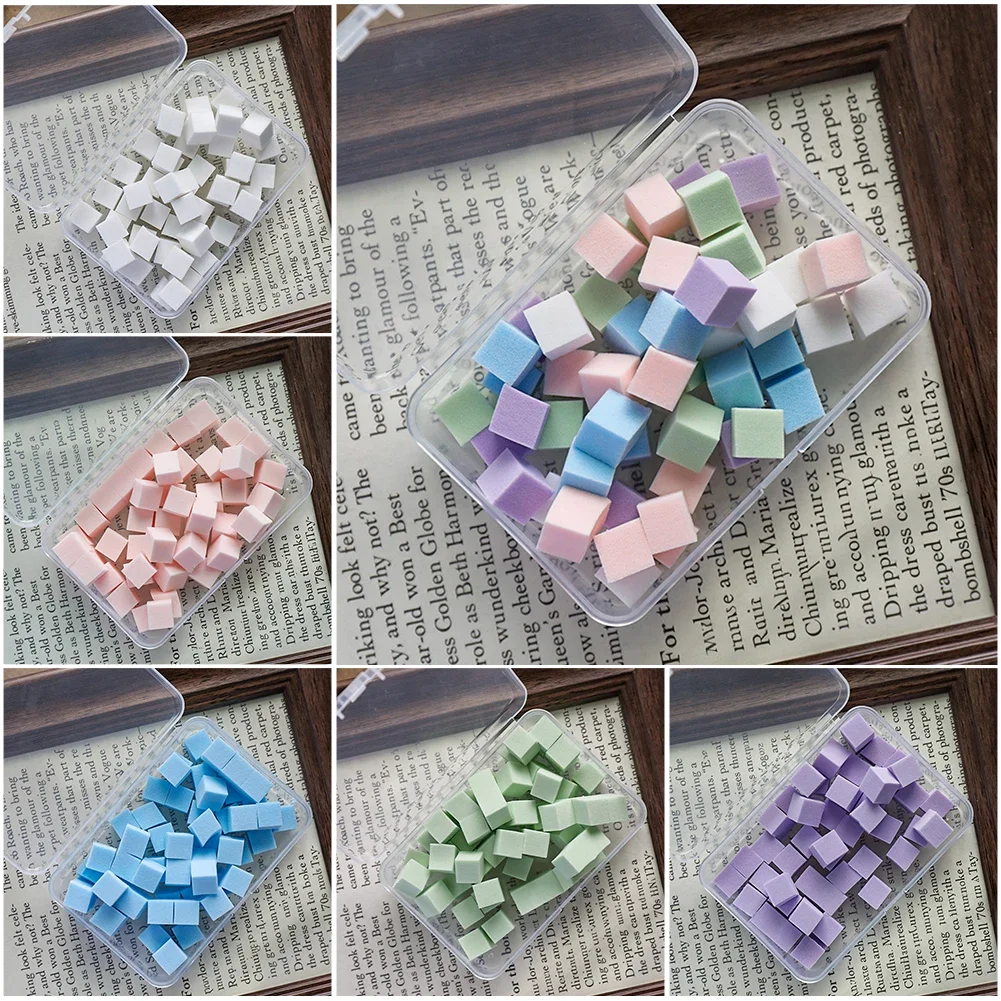 Small Cube Nail Blending Spong - Nail Art Ombre Pink 评论和价格