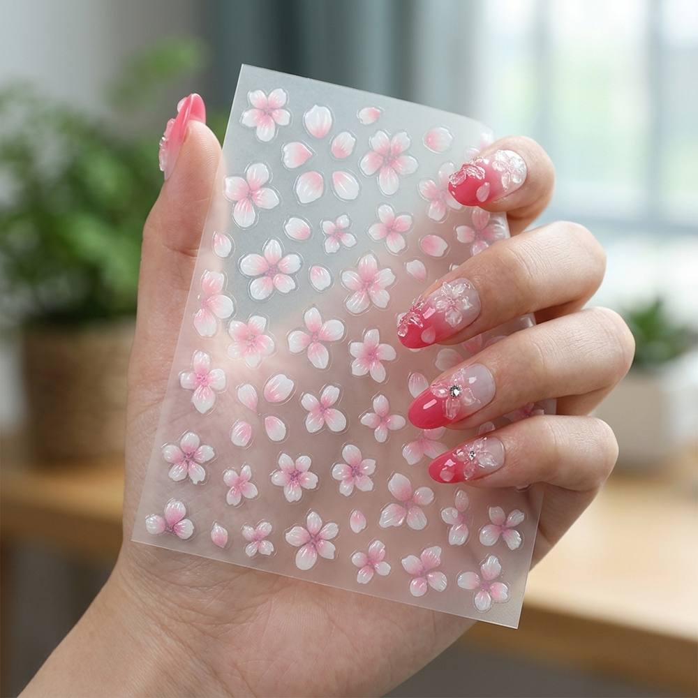 1Pc 3D Raised Ombre Design Nai - Nail Art Ombre Pink 评论和价格