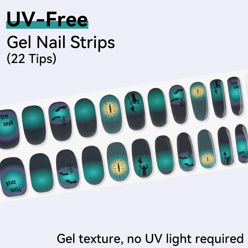 UV FREE Gel Nail Strips 22 Tip - Nail Art Ombre Pink 评论和价格