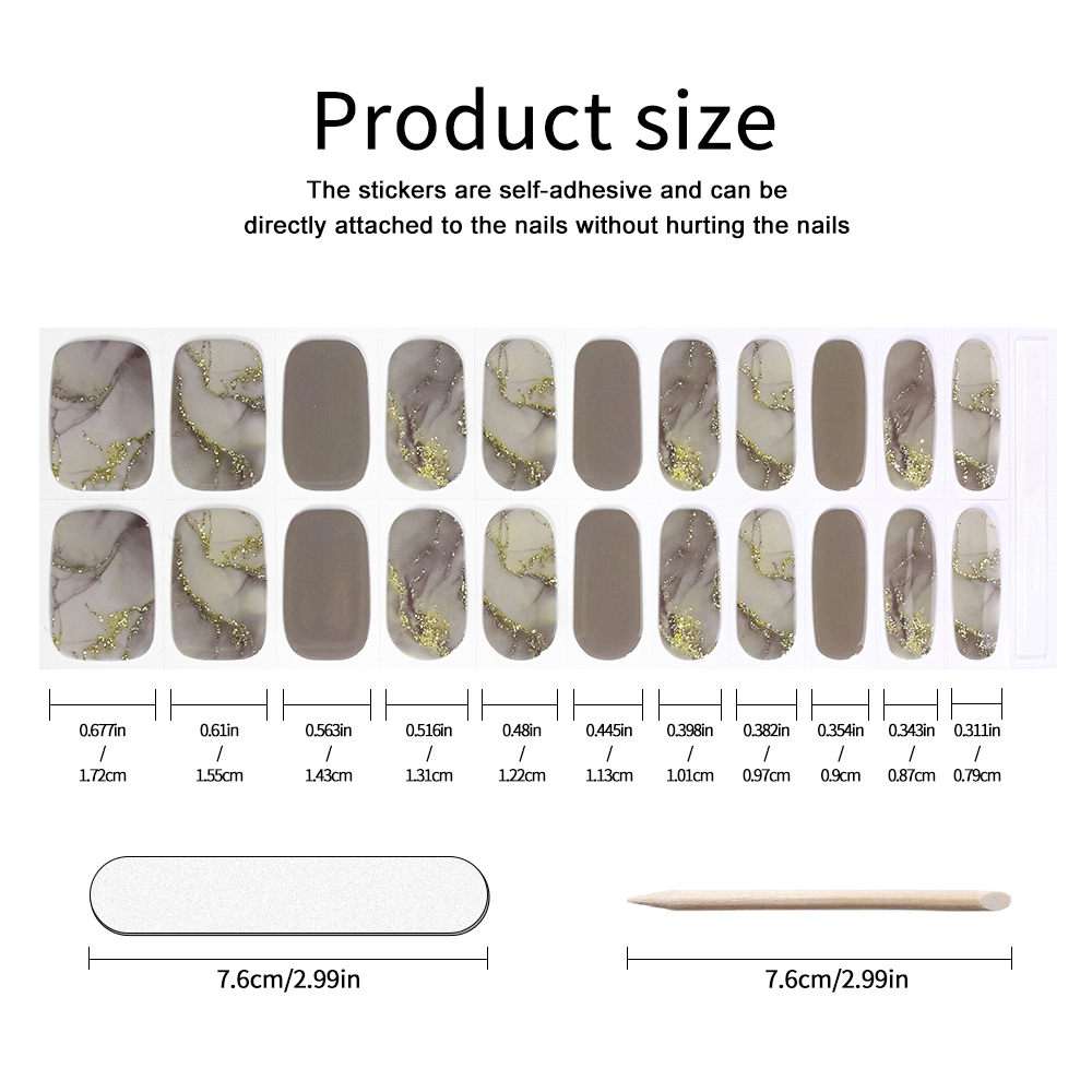UV FREE Gel Nail Strips 22 Tip - Nail Art Ombre Pink 评论和价格