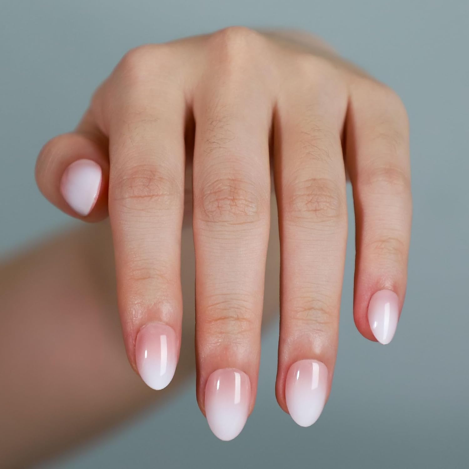 120PCS Medium Oval Ombre Pink  - Nail Art Ombre Pink 评论和价格