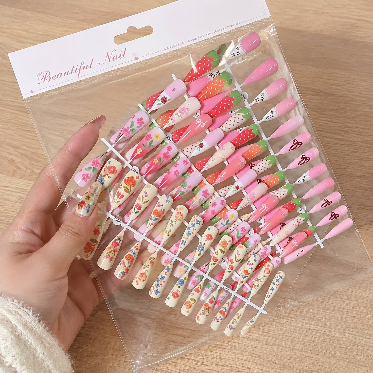 1Bag Frosted Ombre 3D Art Pres - Nail Art Ombre Pink 评论和价格