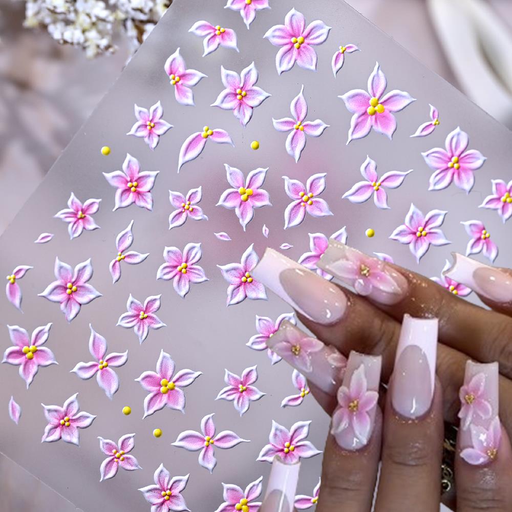 1Pcs 5D Embossed Ombre Pink Li - Nail Art Ombre Pink 评论和价格